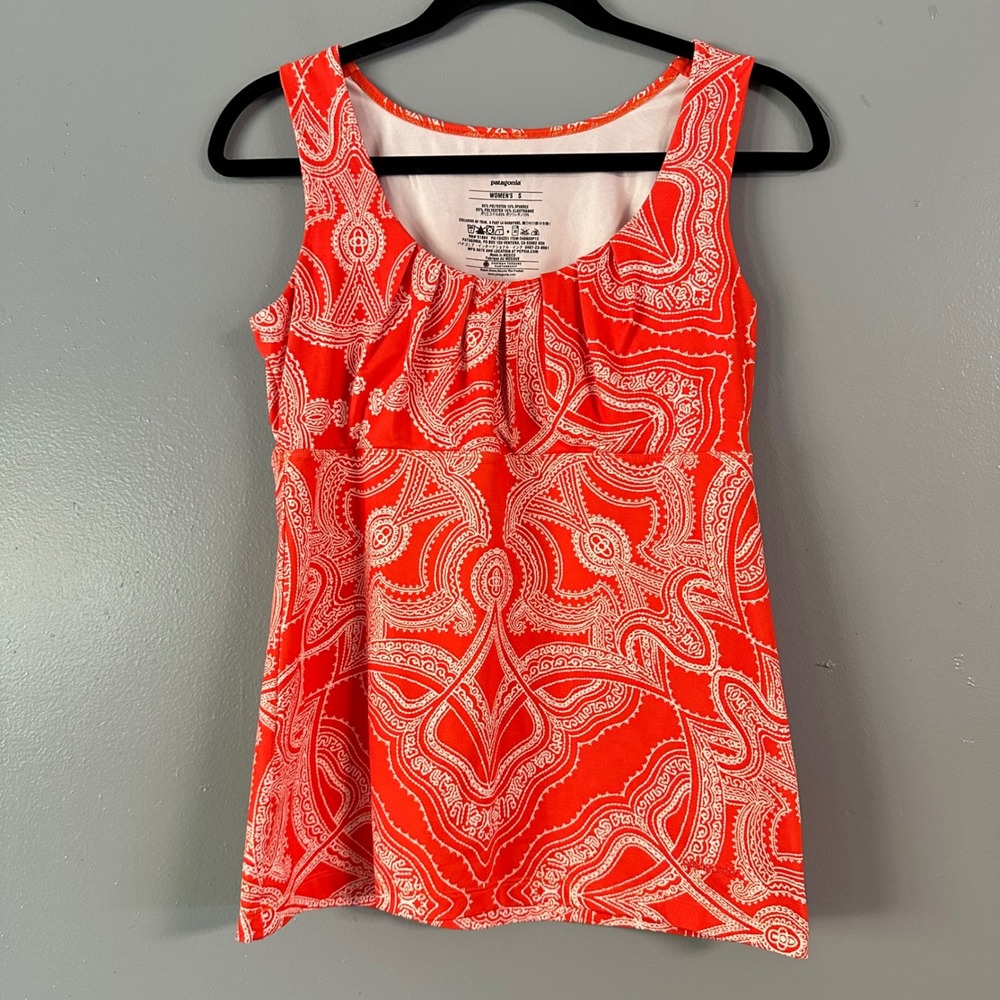 PATAGONIA BANDHA WOMEN'S TANK TOP ORANGE CREAM SMALL